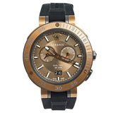 Versace V Extreme Chronograph Brown Tone Dial Black Rubber Strap Watch for Men - VCN030017 Buy Now By Versace