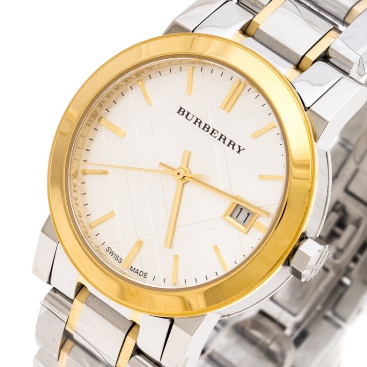 Burberry The City White Dial Two Tone Steel Strap Watch for Women - BU9115 Buy Now By Burberry