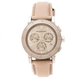 Burberry The City Chronograph Rose Gold Dial Beige Leather Strap Watch For Women - BU9702 Buy Now By Burberry