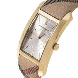 Burberry Pioneer Champagne Dial Haymarket Beige Leather Strap Watch for Women - BU9407 Buy Now By Burberry