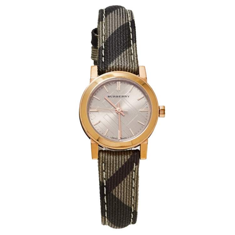 Burberry The City Pink Dial Brown Leather Strap Watch for Women - BU9236 Buy Now By Burberry