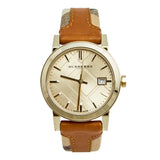 Burberry The City Gold Dial Brown Leather Strap Watch for Women - BU9133 Buy Now By Burberry