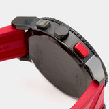 Burberry The City Chronograph Black Dial Red Rubber Strap Watch For Men - BU9805 Buy Now By Burberry