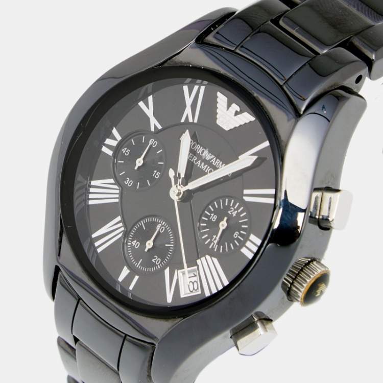 Emporio Armani Black Ceramic Dial Ceramic Strap Watch For Women - AR1401 Buy Now By Emporio Armani