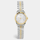 Gucci G Timeless Diamonds Mother of Pearl Dial Two Tone Mesh Bracelet Watch for Women - YA126513 Buy Now By Gucci