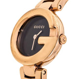 Gucci Guccissima Collection Quartz Black Dial Rose Gold Steel Strap Watch For Women - YA134509 Buy Now By Gucci