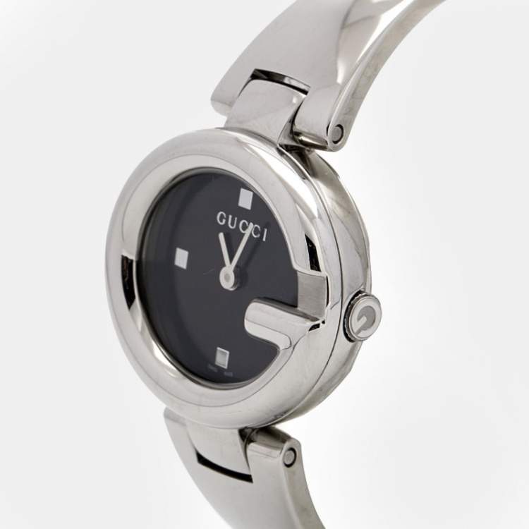 Gucci Guccisima Quartz Black Dial Silver Steel Strap Watch For Women - YA134501 Buy Now By Gucci