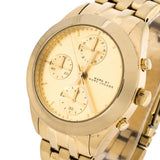 Marc Jacobs Peeker Chronograph Gold Dial Gold Steel Strap Watch for Women - MBM3393 Buy Now By Marc Jacobs