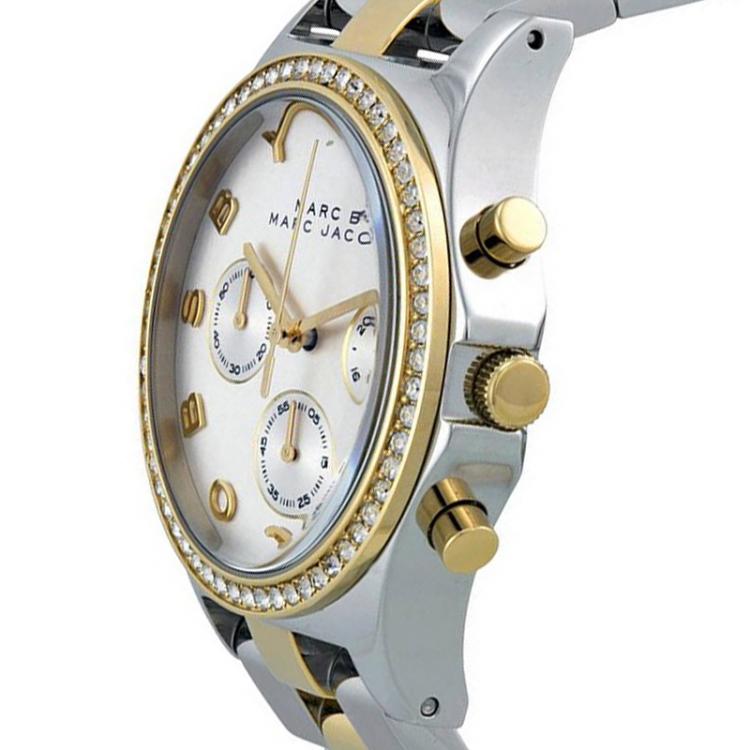 Marc Jacobs Henry Chronograph Silver Dial Two Tone Steel Strap Watch for Women - MBM3197 Buy Now By Marc Jacobs
