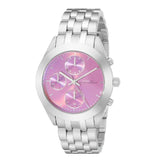 Marc Jacobs Peeker Chronograph Pink Dial Silver Steel Strap Watch for Women - MBM3372 Buy Now By Marc Jacobs