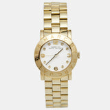 Marc Jacobs Amy White Dial Gold Steel Strap Watch for Women - MBM3056 Buy Now By Marc Jacobs