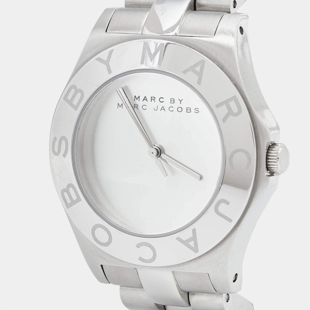 Marc Jacobs Blade Chronograph Silver Dial Silver Steel Strap Watch for Women - MBM3125 Buy Now By Marc Jacobs