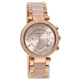 Michael Kors Parker Pink Dial Two Tone Steel Strap Watch for Women - MK5896 Buy Now By Michael Kors