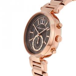 Michael Kors Sawyer Rose Gold Dial Rose Gold Steel Strap Watch for Women - MK6226 Buy Now By Michael Kors