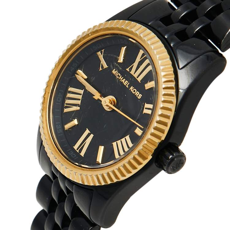 Michael Kors Lexington Quartz Black Dial Black Steel Strap Watch for Women - MK3299 Buy Now By Michael Kors