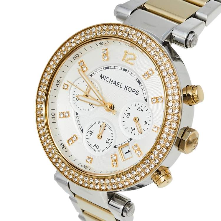 Michael Kors Parker White Dial Two Tone Steel Strap Watch for Women - MK5626 Buy Now By Michael Kors