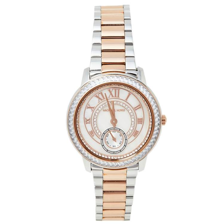 Michael Kors Madelyn Silver Dial Two Tone Steel Strap Watch for Women - MK6288 Buy Now By Michael Kors