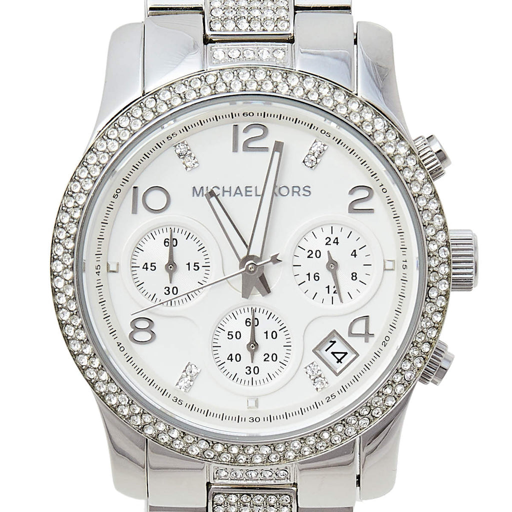 Michael Kors Runway White Dial Silver Steel Strap Watch for Women - MK5825 Buy Now By Michael Kors
