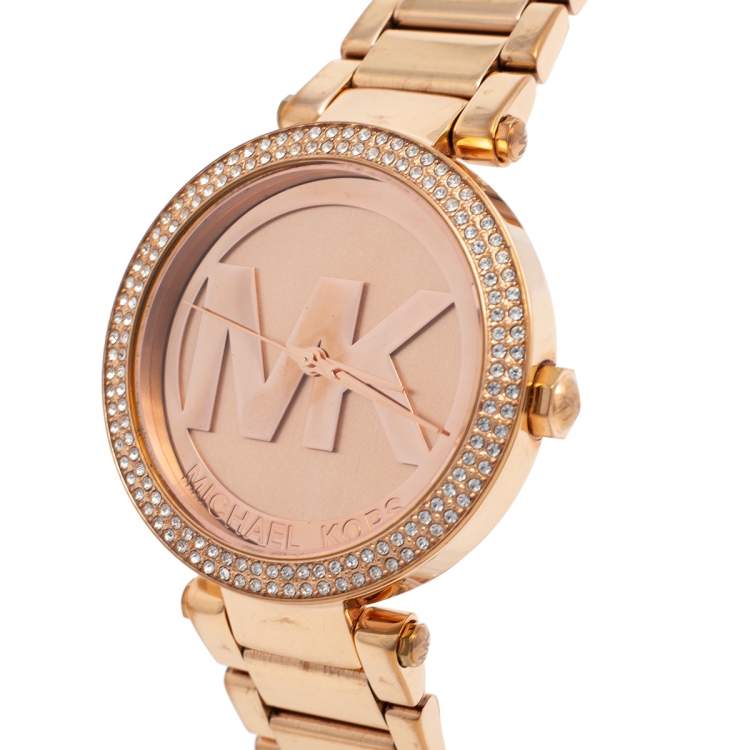Michael Kors Parker Rose Gold Dial Rose Gold Steel Strap Watch for Women - MK5865 Buy Now By Michael Kors