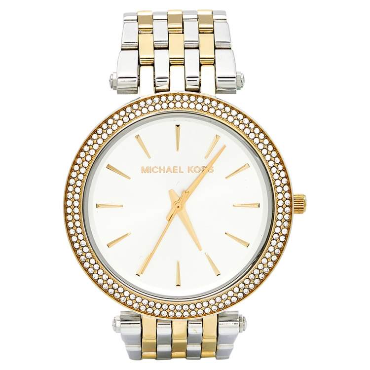 Michael Kors Darci Silver Dial Two Tone Stainless Steel Strap Watch for Women - MK3215 Buy Now By Michael Kors