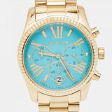 Michael Kors Lexington Chronograph Blue Dial Gold Steel Strap Watch For Women - MK7216 Buy Now By Michael Kors