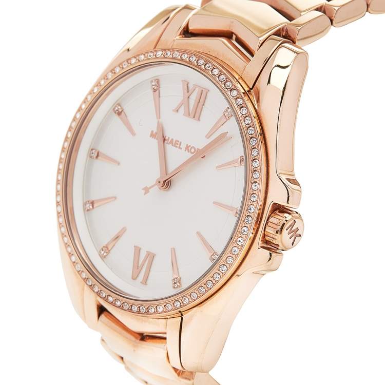 Michael Kors Whitney Quartz White Dial Rose Gold Steel Strap Watch For Women - MK6694 Buy Now By Michael Kors