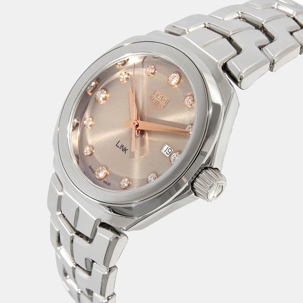 Tag Heuer Link Quartz Brown Dial Silver Steel Strap Watch for Women - WBC131E.BA0649 Buy Now By Tag Heuer