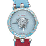 Versace Palazzo Empire Blue Dial Blue & Red Leather Strap Watch for Women - VCO070017 Buy Now By Versace