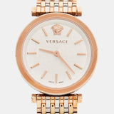 Versace V-Twist White Dial Two Tone Mesh Bracelet Watch for Women - VELS00719 Buy Now By Versace