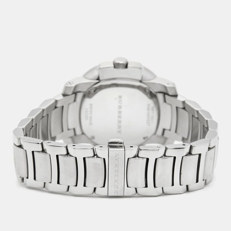 Burberry The Britain Diamonds Mother of Pearl Dial Silver Steel Strap Watch for Women - BBY1801 Buy Now By Burberry
