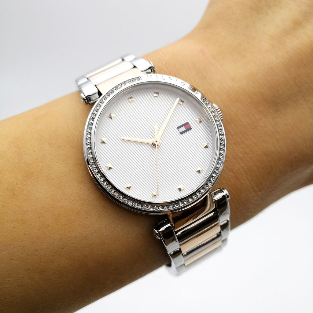 Tommy Hilfiger Lynn Quartz White Dial Two Tone Steel Strap Watch For Women - 1782236 Buy Now By Tommy Hilfiger