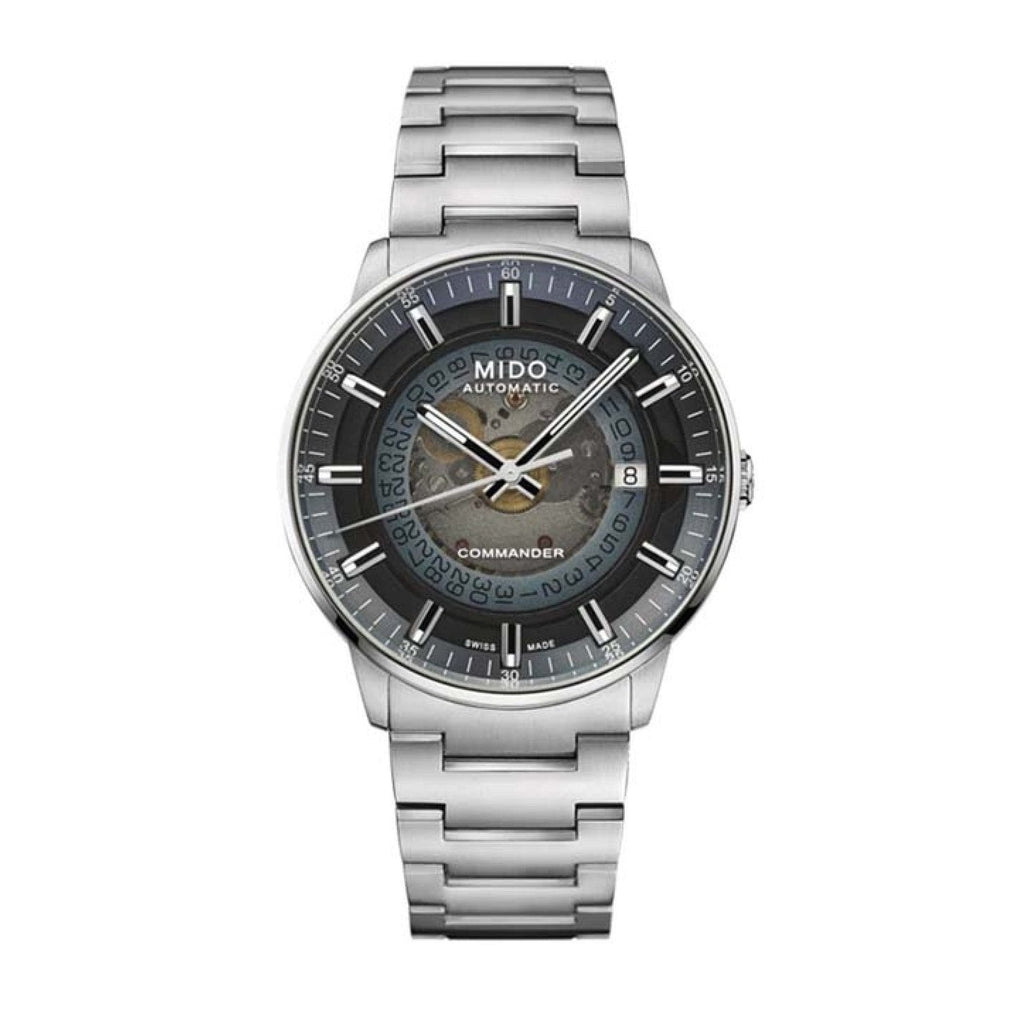 Mido Commander Automatic Gradient Blue Dial Silver Steel Strap Watch For Men - M021.407.11.411.01 Buy Now By Mido