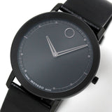 Movado Sapphire Black Dial Black Leather Strap Watch for Men - 606884 Buy Now By Movado
