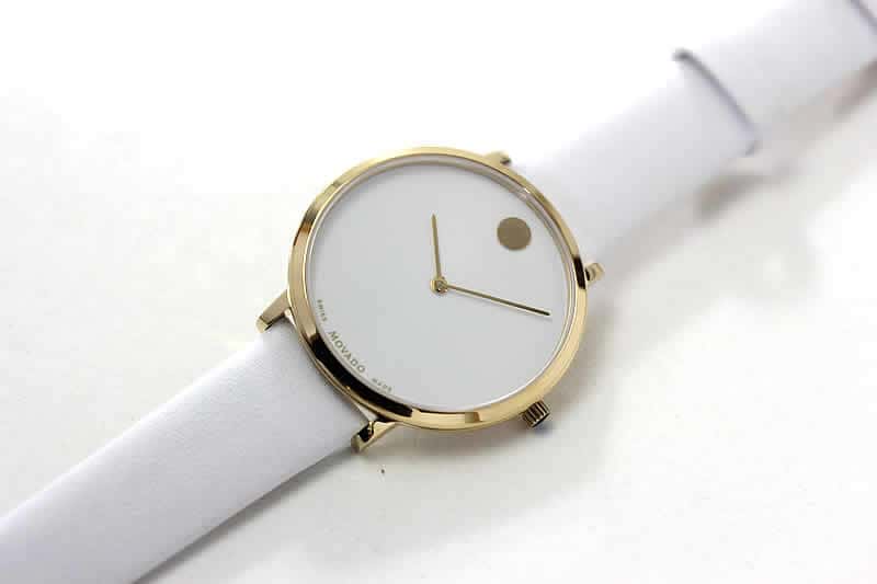 Movado 70th Anniversary Limited Edition White Dial White Leather Strap Watch For Women - 0607138 Buy Now By Movado