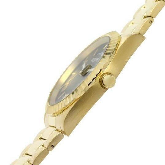 Guess Connoisseur Black Dial Gold Steel Strap Watch for Men - GW0265G3 Buy Now By Guess