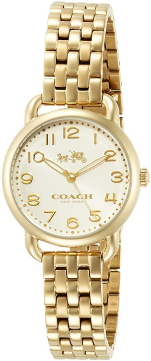 Coach Delancey White Dial Gold Steel Strap Watch for Women - 14502241 Buy Now By Coach