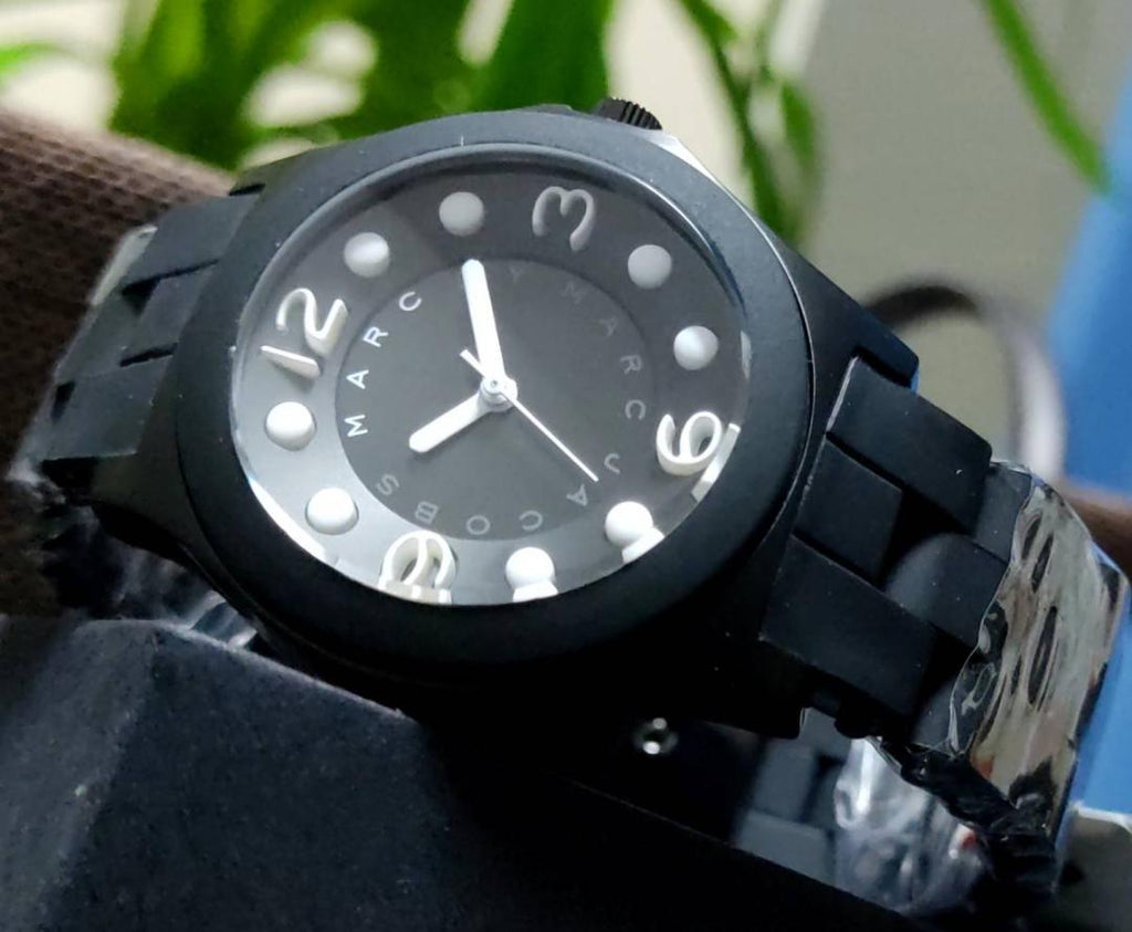 Marc Jacobs Pelly Black Dial Black Silicone Strap Watch for Women - MBM2528 Buy Now By Marc Jacobs