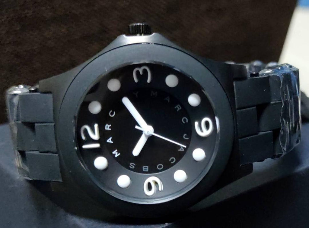 Marc Jacobs Pelly Black Dial Black Silicone Strap Watch for Women - MBM2528 Buy Now By Marc Jacobs