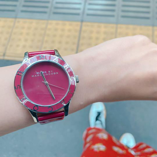 Marc Jacobs Blade Red Dial Red Leather Strap Watch for Women - MBM1157 Buy Now By Marc Jacobs