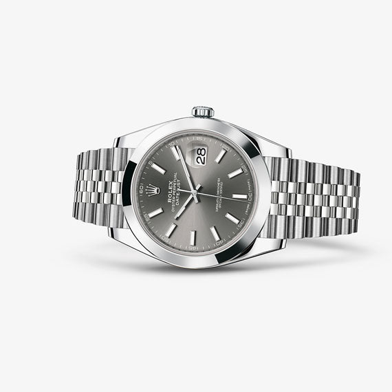 Rolex Datejust 41 Oyster Grey Dial Silver Oystersteel Bracelet Watch for Men - M126300-0008 Buy Now By Rolex
