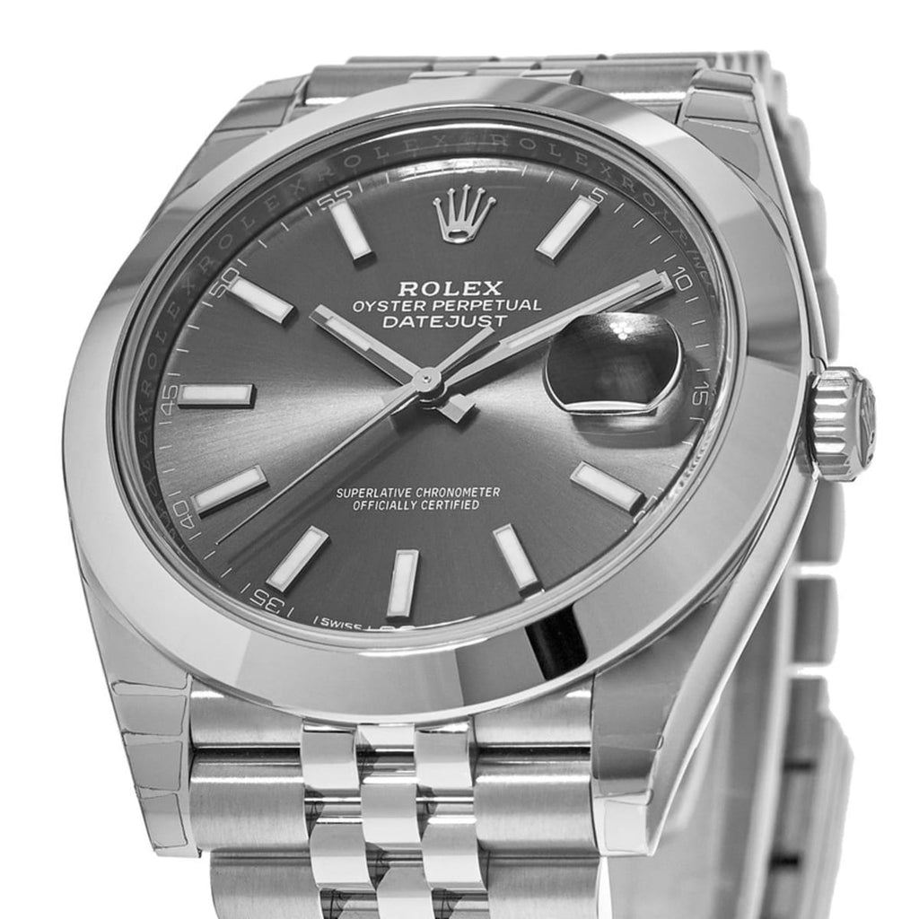 Rolex Datejust 41 Oyster Grey Dial Silver Oystersteel Bracelet Watch for Men - M126300-0008 Buy Now By Rolex