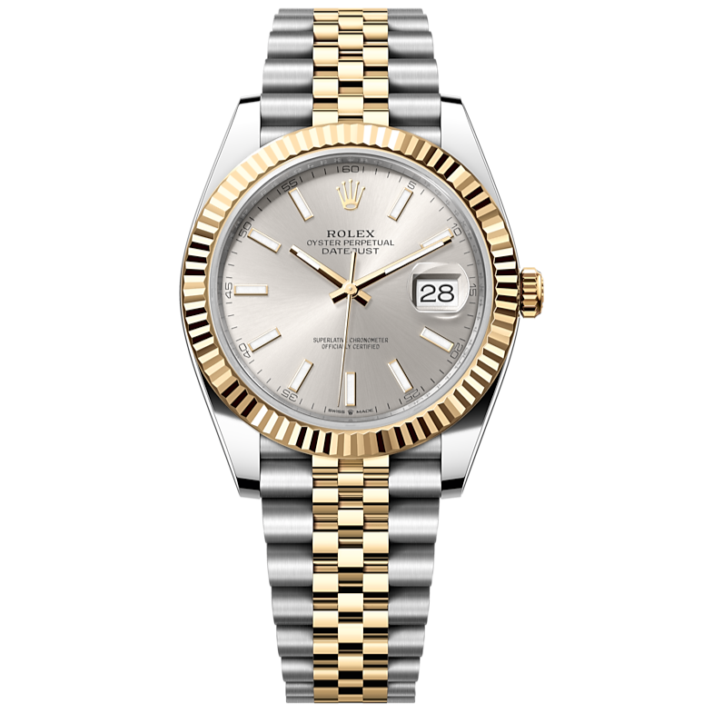 Rolex Datejust 41 Silver Dial Two Tone Oystersteel & Yellow Gold Jubilee Bracelet Watch for Men - M126333-0002 Buy Now By Rolex