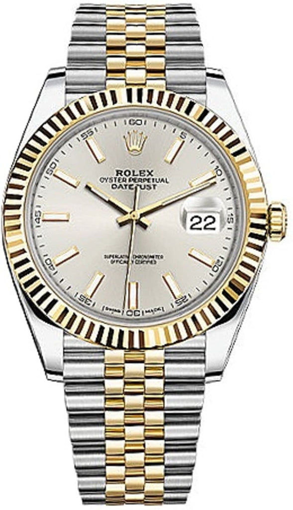 Rolex Datejust 41 Silver Dial Two Tone Oystersteel & Yellow Gold Jubilee Bracelet Watch for Men - M126333-0002 Buy Now By Rolex