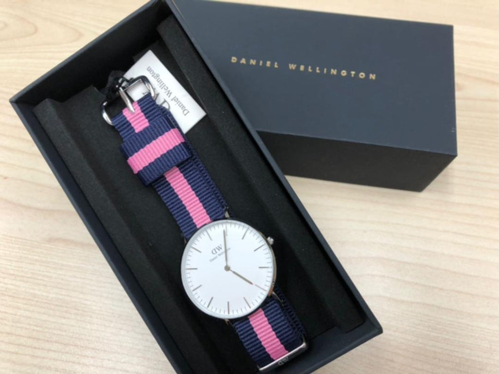 Daniel Wellington Classic Winchester White Dial Two Tone Nylon Strap Watch For Women - DW00100049 Buy Now By Daniel Wellington