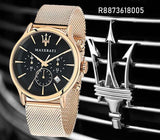 Maserati Epoca Black Dial Gold Mesh Bracelet Watch For Men - R8873618005 Buy Now By Maserati