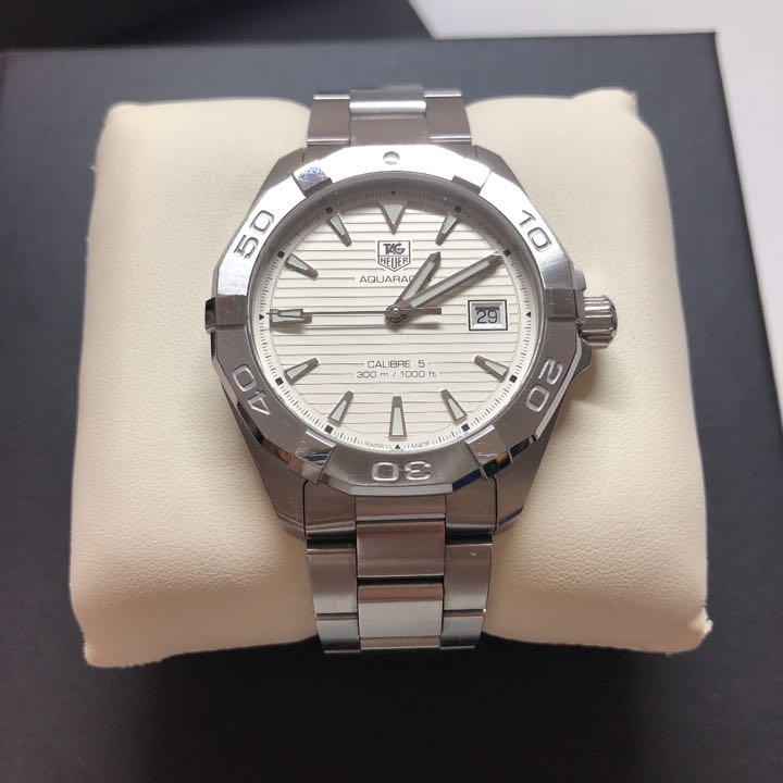 Tag Heuer Aquaracer Automatic White Dial Silver Steel Strap Watch for Men - WAY2111.BA0928 Buy Now By Tag Heuer