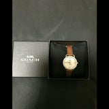 Coach Delancey White Dial Brown Leather Strap Watch for Women - 14502715 Buy Now By Coach
