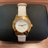 Marc Jacobs Mini Blade White Dial White Leather Strap Watch for Women - MBM1207 Buy Now By Marc Jacobs