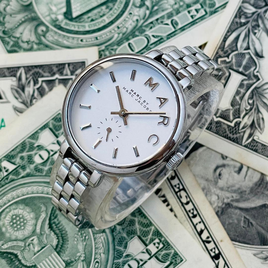 Marc Jacobs Sally White Dial Silver Steel Strap Watch for Women - MBM8642 Buy Now By Marc Jacobs