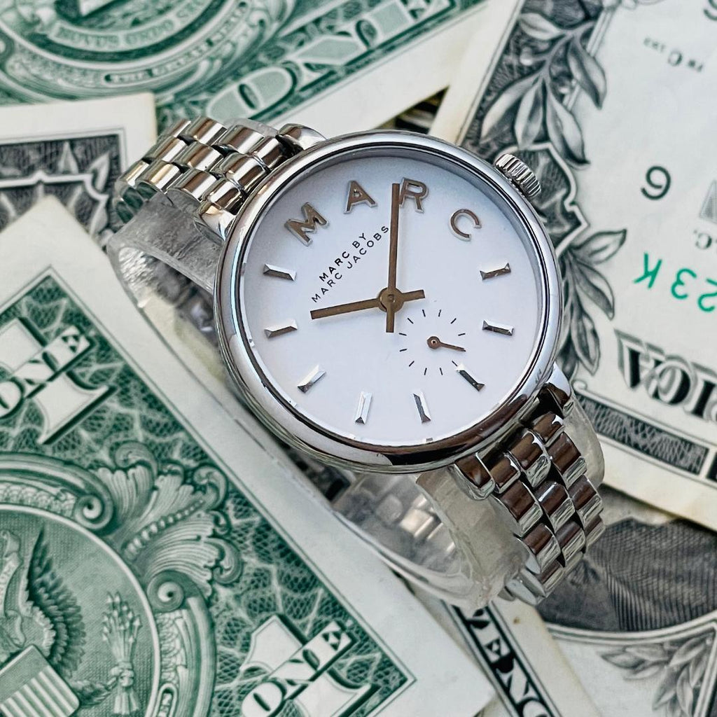 Marc Jacobs Sally White Dial Silver Steel Strap Watch for Women - MBM8642 Buy Now By Marc Jacobs